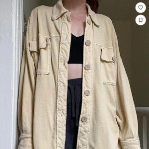 MANGO Yellow Button Down